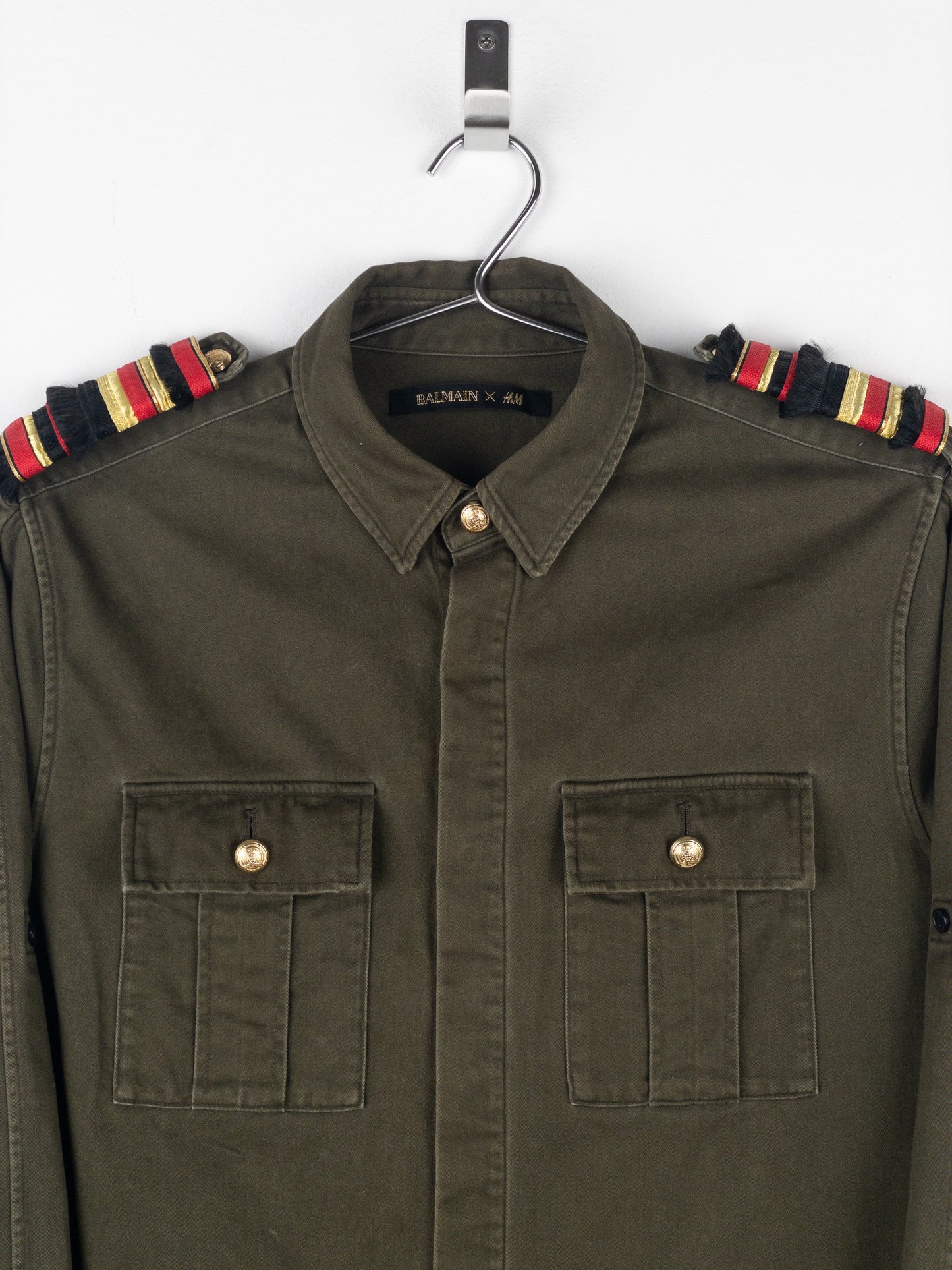 Balmain x H&M AW15 Military Epaulettes Button-Up Shirt