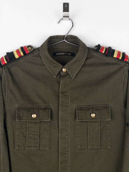 Balmain x H&M AW15 Military Epaulettes Button-Up Shirt