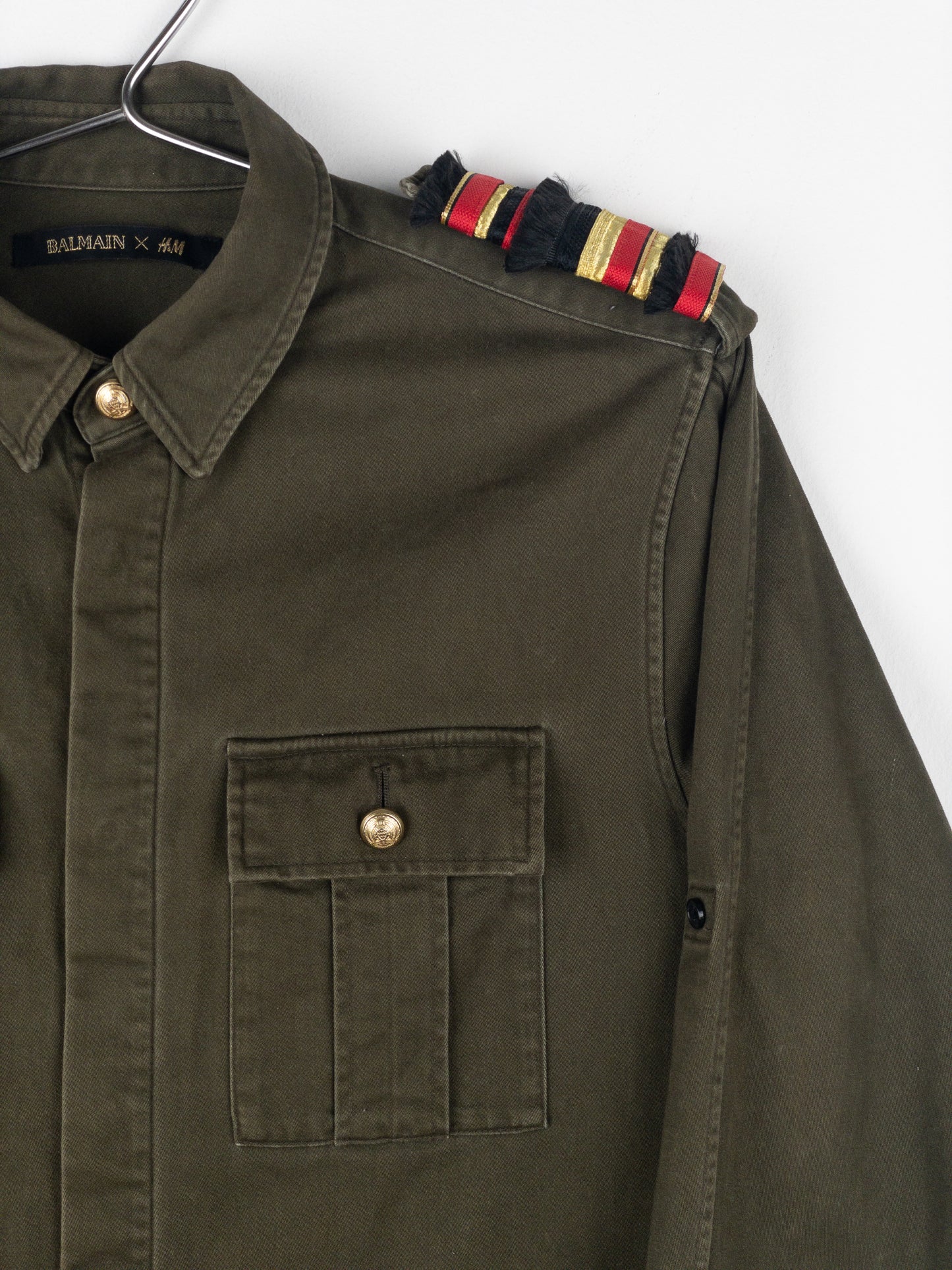 Balmain x H&M AW15 Military Epaulettes Button-Up Shirt