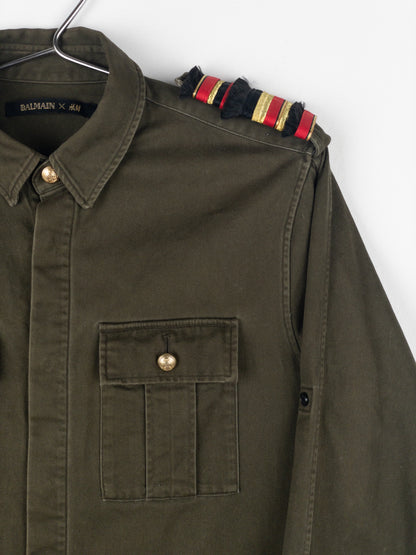Balmain x H&M AW15 Military Epaulettes Button-Up Shirt