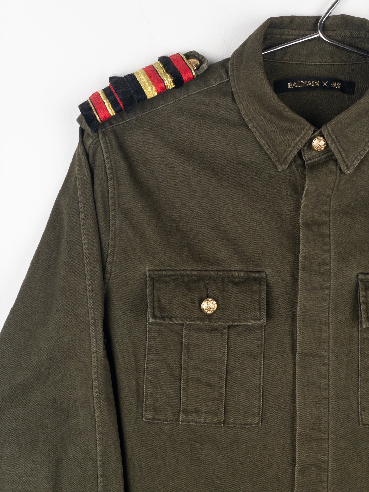 Balmain x H&M AW15 Military Epaulettes Button-Up Shirt