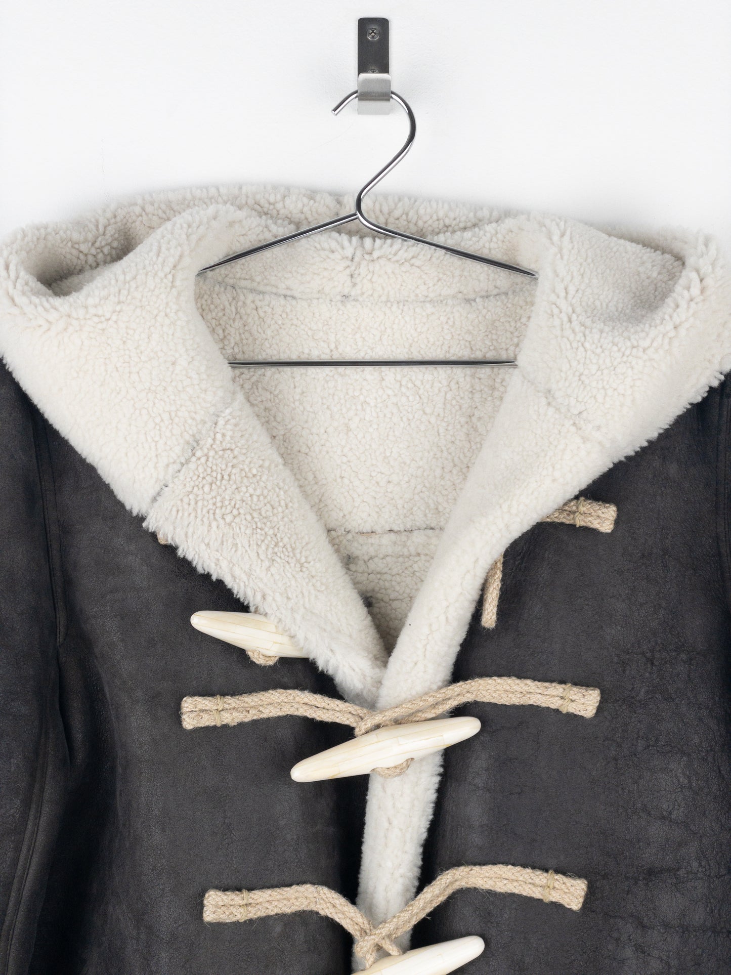 Rick Owens AW17 Leather Shearling Duffle Coat