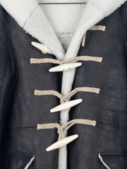 Rick Owens AW17 Leather Shearling Duffle Coat