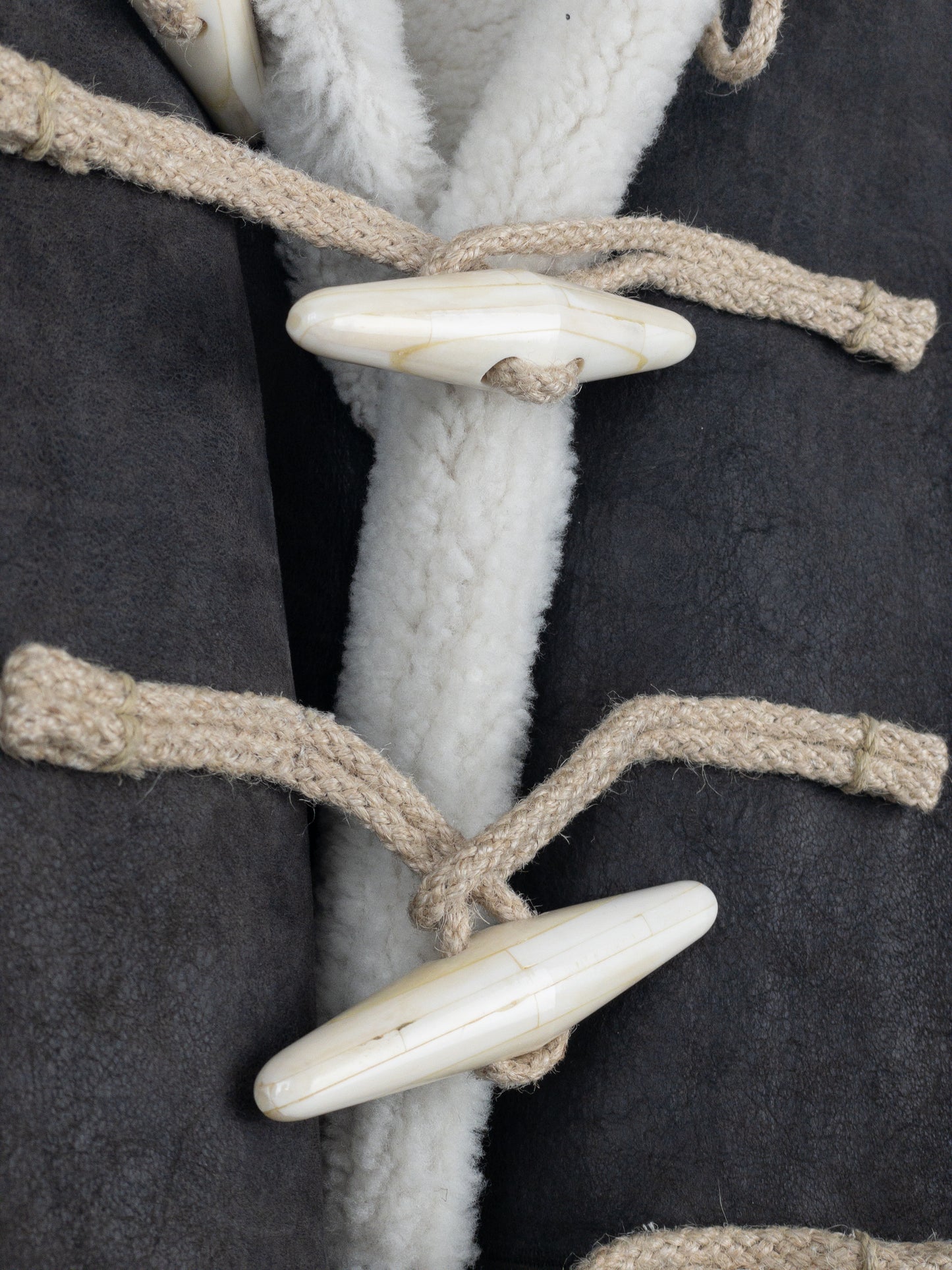 Rick Owens AW17 Leather Shearling Duffle Coat