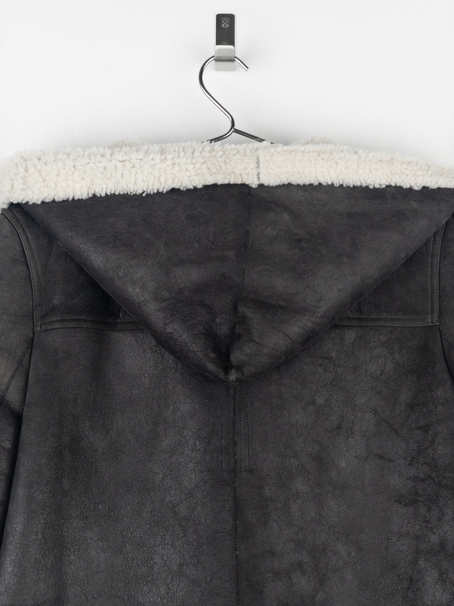 Rick Owens AW17 Leather Shearling Duffle Coat