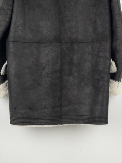 Rick Owens AW17 Leather Shearling Duffle Coat