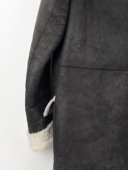 Rick Owens AW17 Leather Shearling Duffle Coat