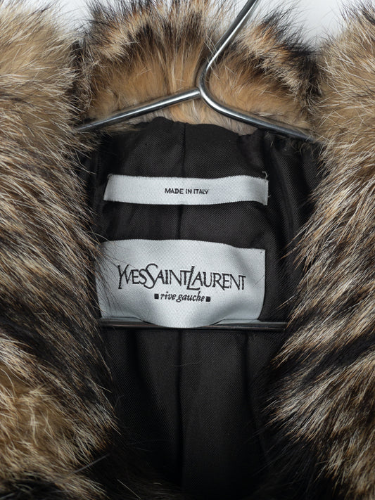 Yves Saint Laurent Rive Gauche by Tom Ford 2000s Fur Leather Bomber Jacket – photo 20