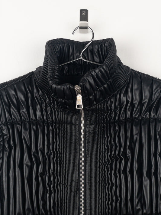 Prada AW08 Ripple Shirring Faux Leather Puffer Jacket – photo 3