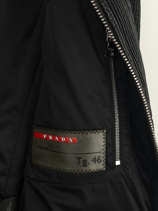 Prada AW08 Ripple Shirring Faux Leather Puffer Jacket – photo 15