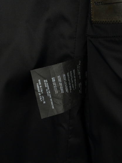 Prada AW08 Ripple Shirring Faux Leather Puffer Jacket