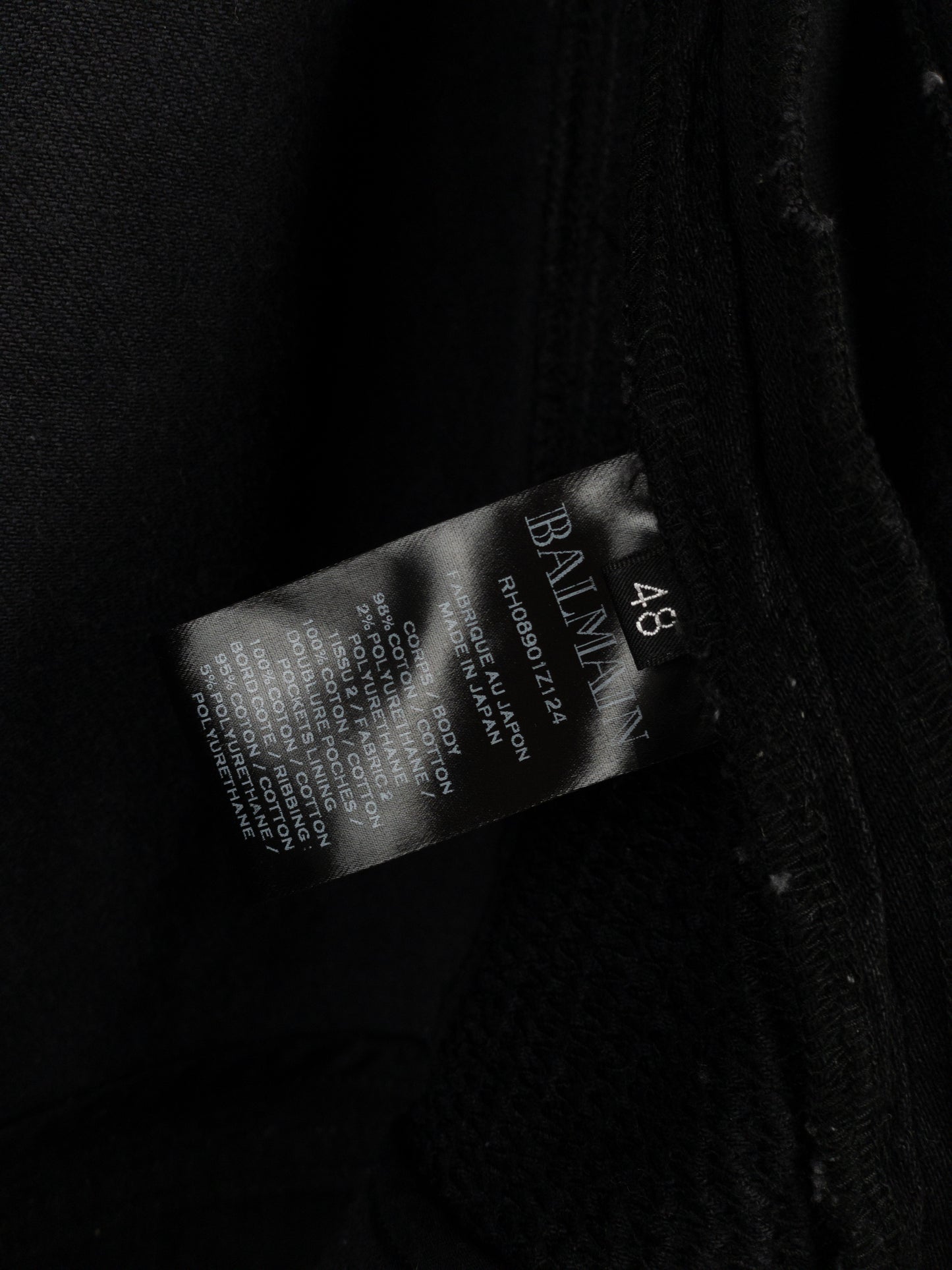 Balmain Hooded Denim Perfecto Biker Jacket