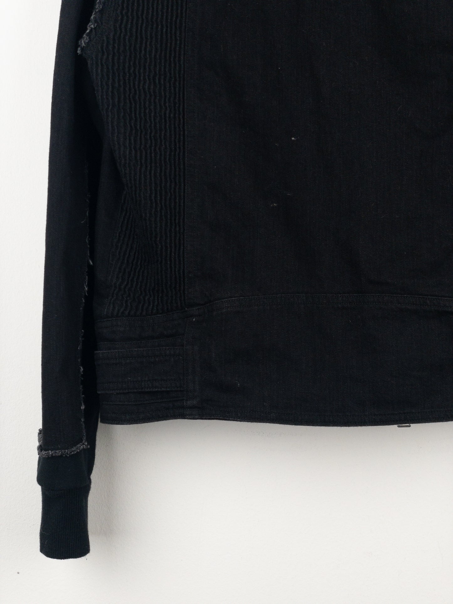 Balmain Hooded Denim Perfecto Biker Jacket