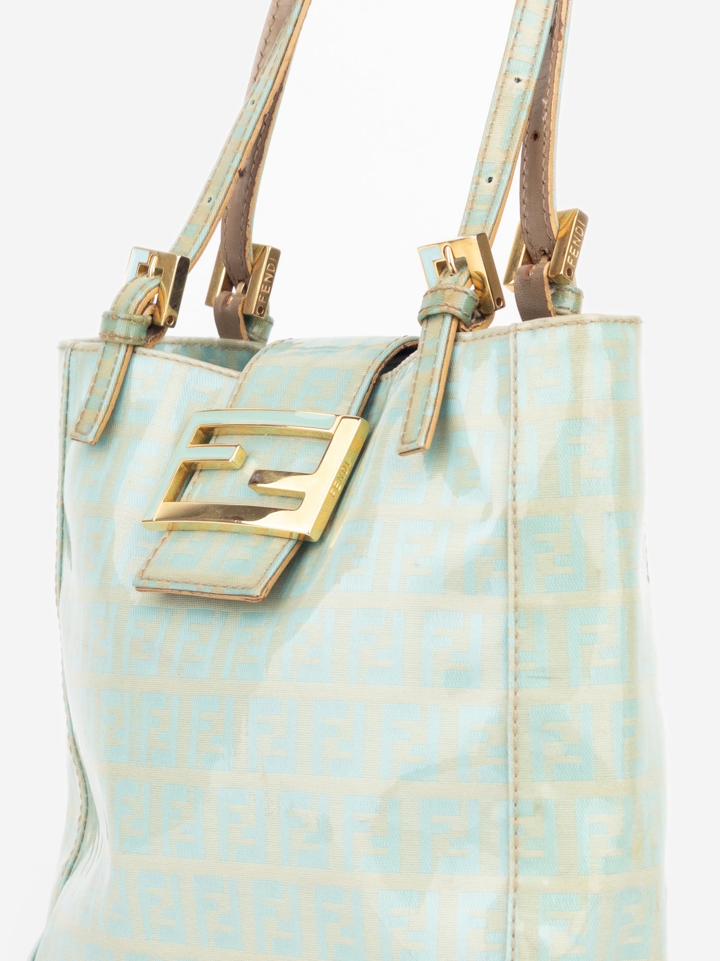 Fendi 2000s Patent Zucchino Monogram Bucket Handbag – photo 5