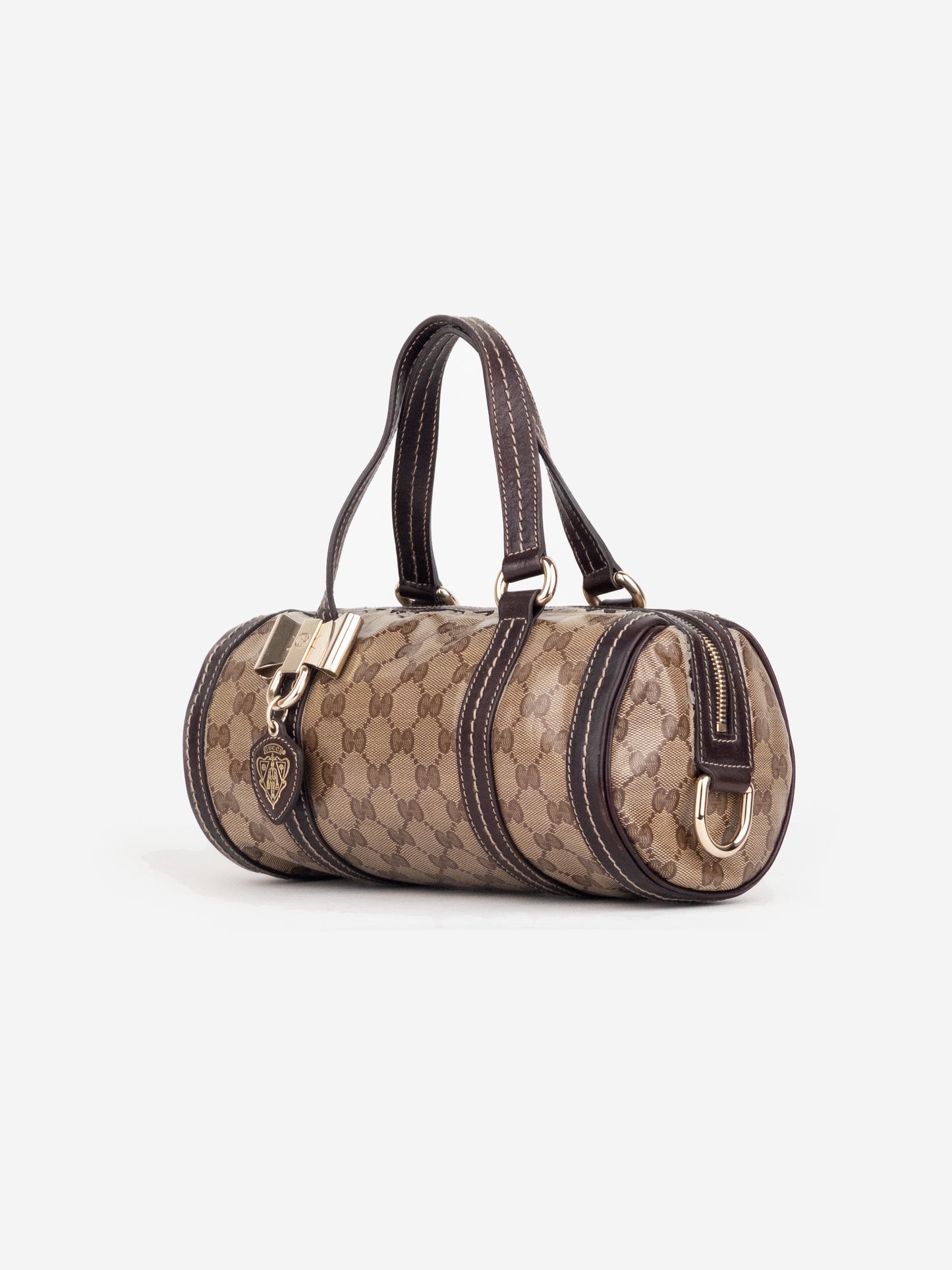 Gucci by Frida Giannini 2010s Mini Boston 'Duchessa' Crystal Monogram Handbag