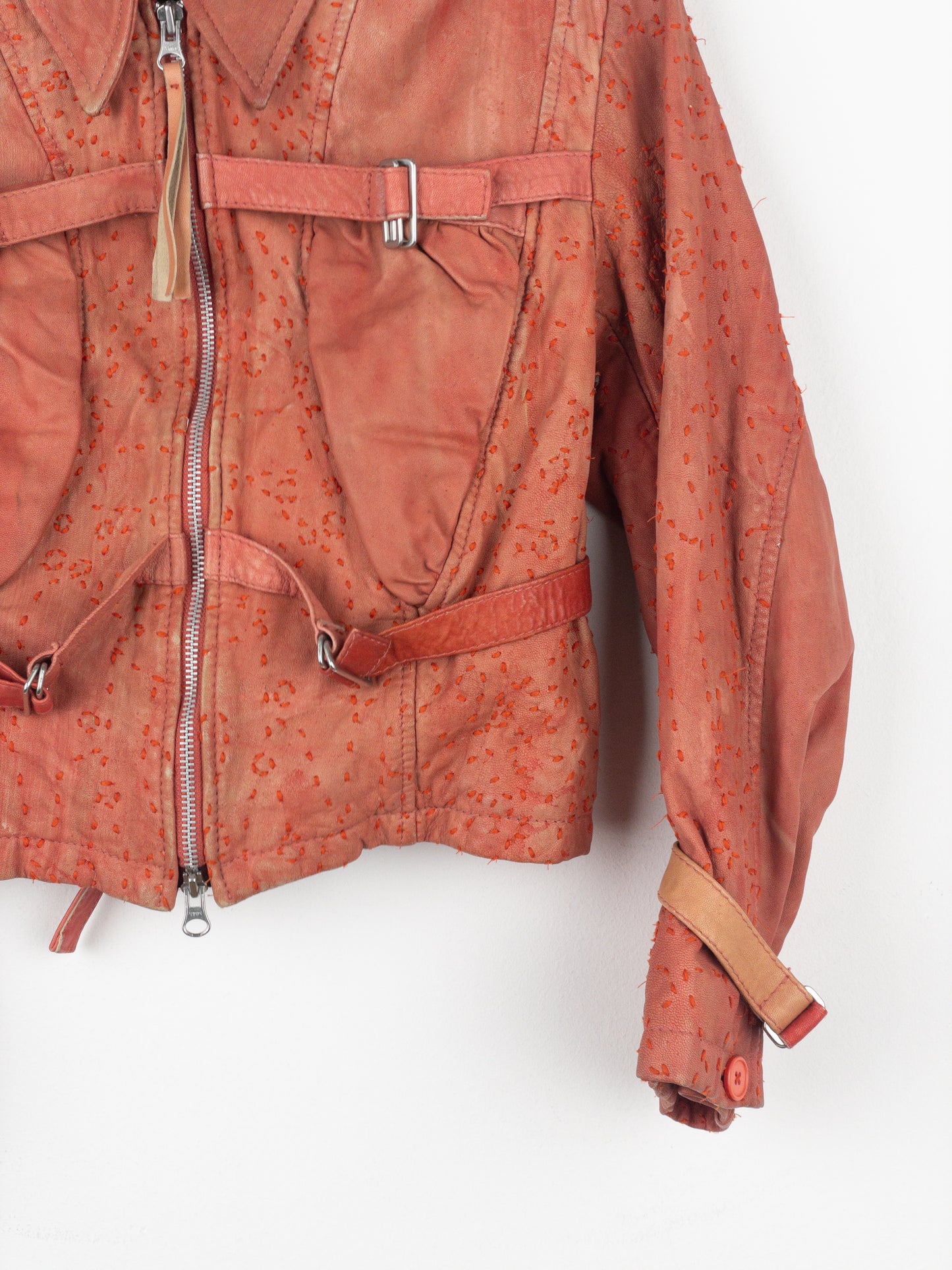 Jean Paul Gaultier 1990s Bondage-Strap Leather Jacket