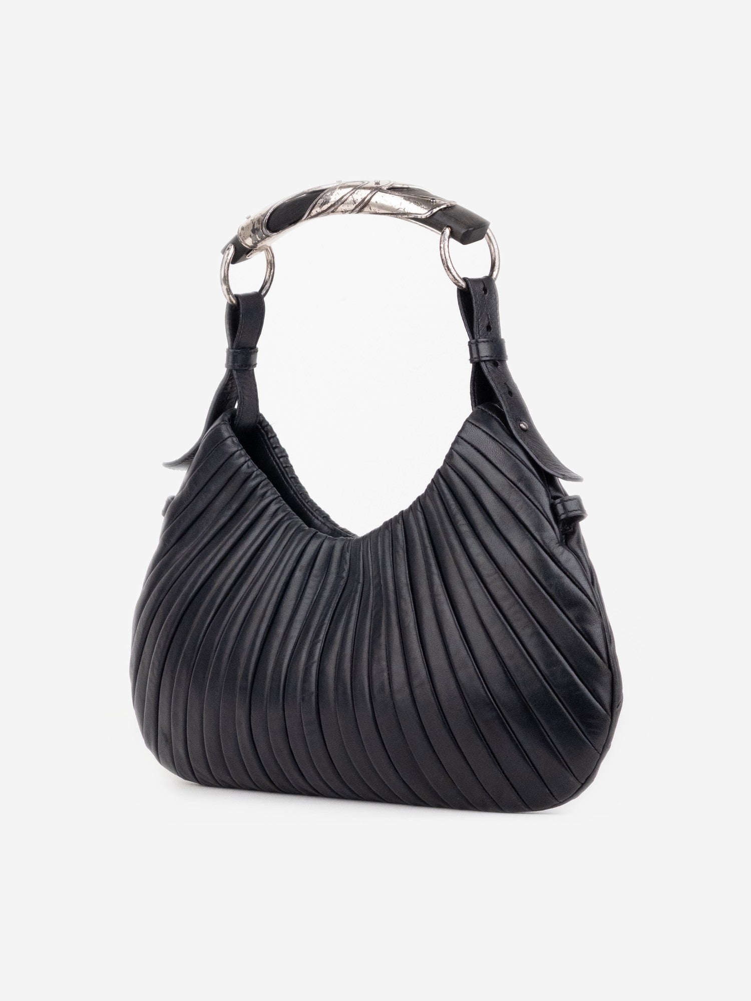 YSL Rive Gauche by Tom Ford AW01 Pleated Mombasa Hobo Shoulder Bag – photo 2