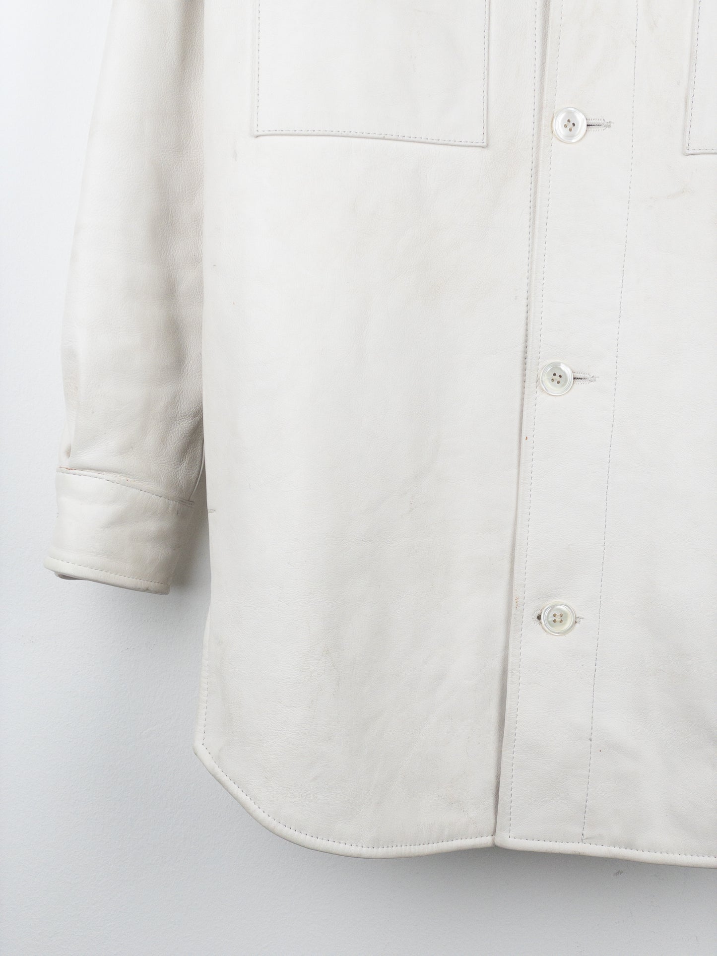 Maison Margiela x H&M SS12 Padded Leather Overshirt Jacket
