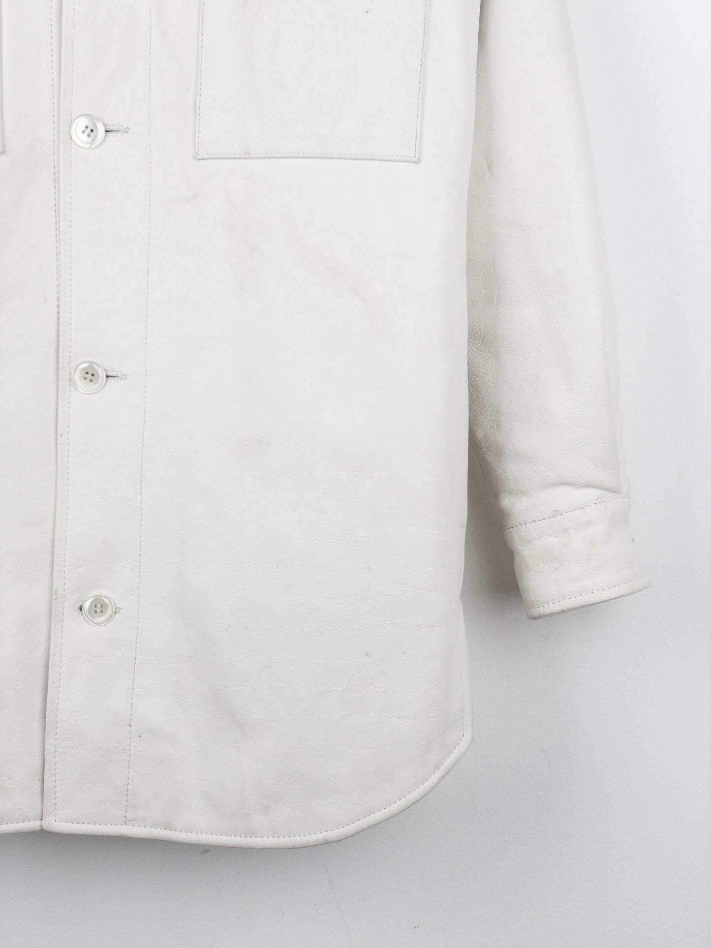 Maison Margiela x H&M SS12 Padded Leather Overshirt Jacket
