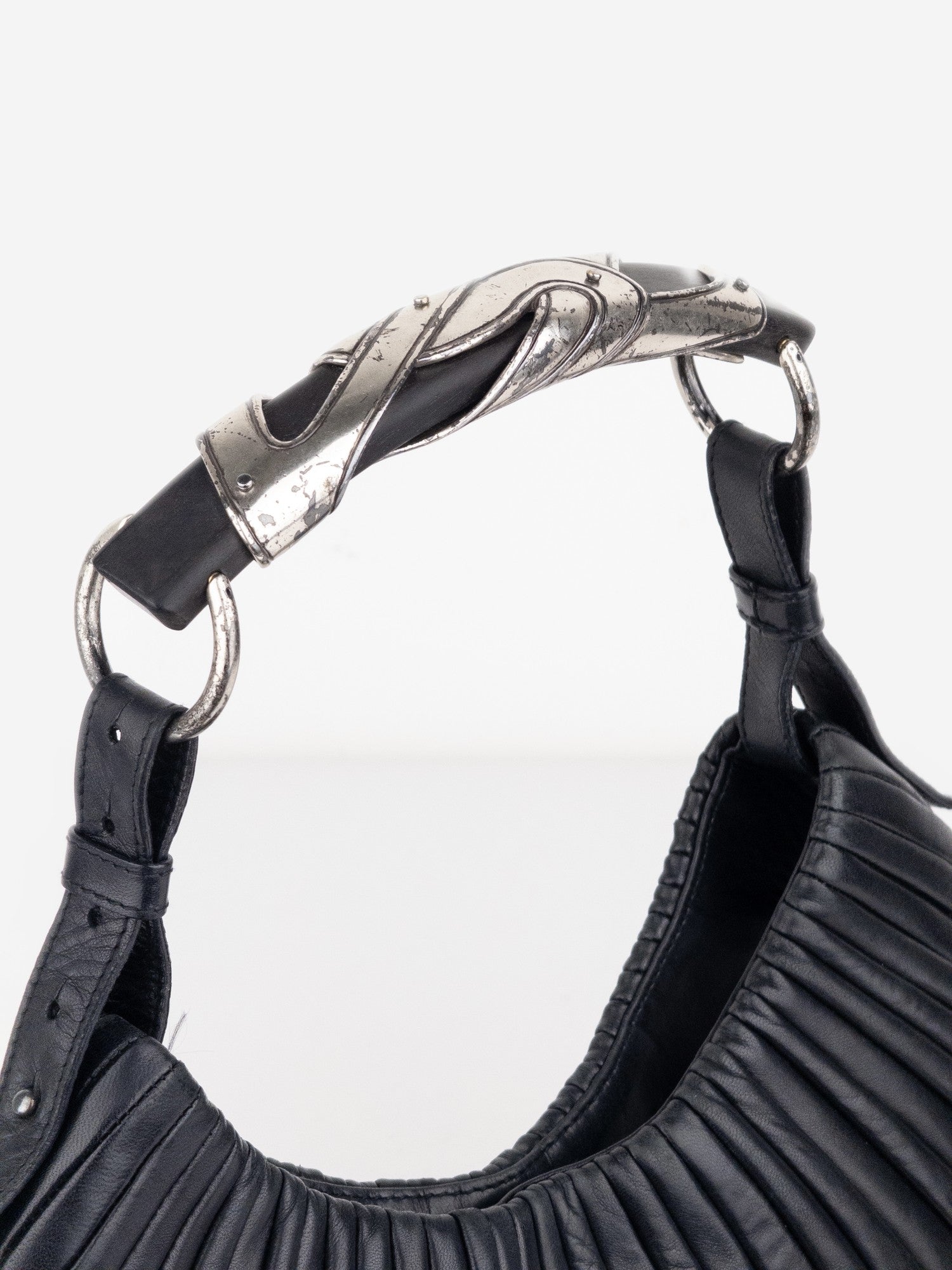 YSL Rive Gauche by Tom Ford AW01 Pleated Mombasa Hobo Shoulder Bag – photo 6