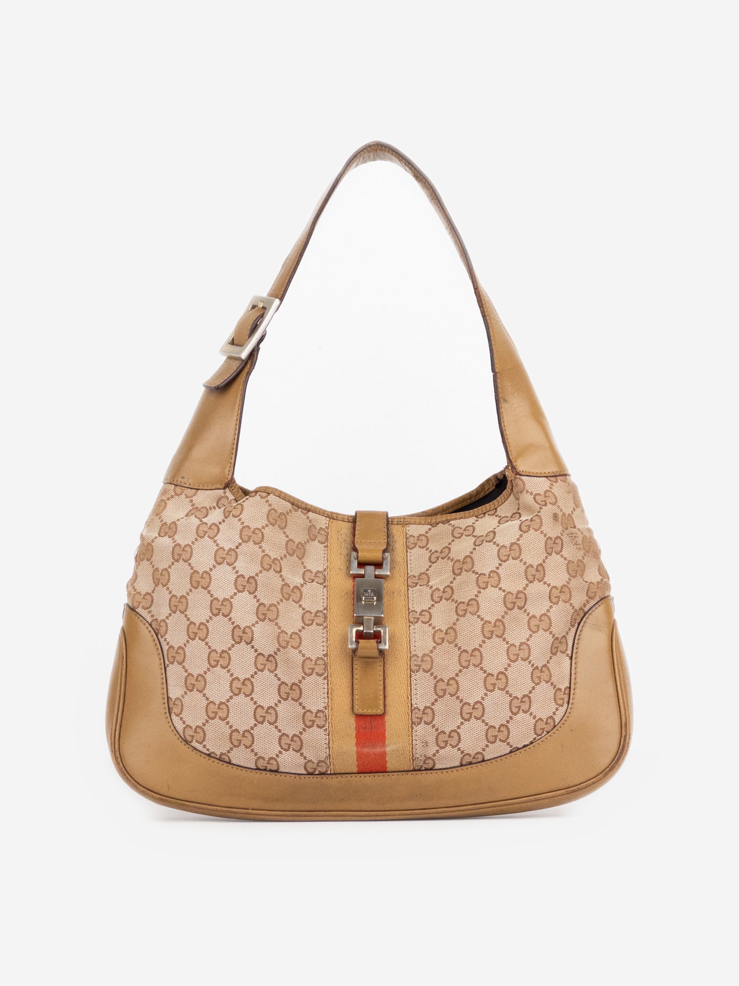Gucci by Tom Ford 1990s ‘Jackie’ GG Supreme Monogram Hobo Shoulder Bag