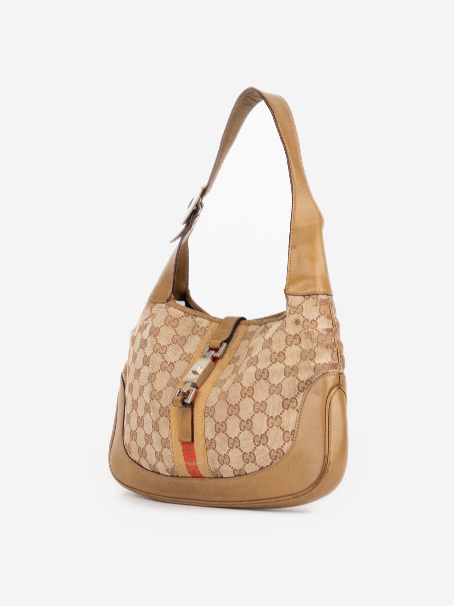 Gucci by Tom Ford 1990s ‘Jackie’ GG Supreme Monogram Hobo Shoulder Bag