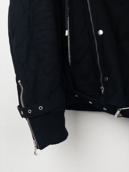 Balmain by Olivier Rousteing AW13 Fur-Hood Biker Bondage Parka Jacket