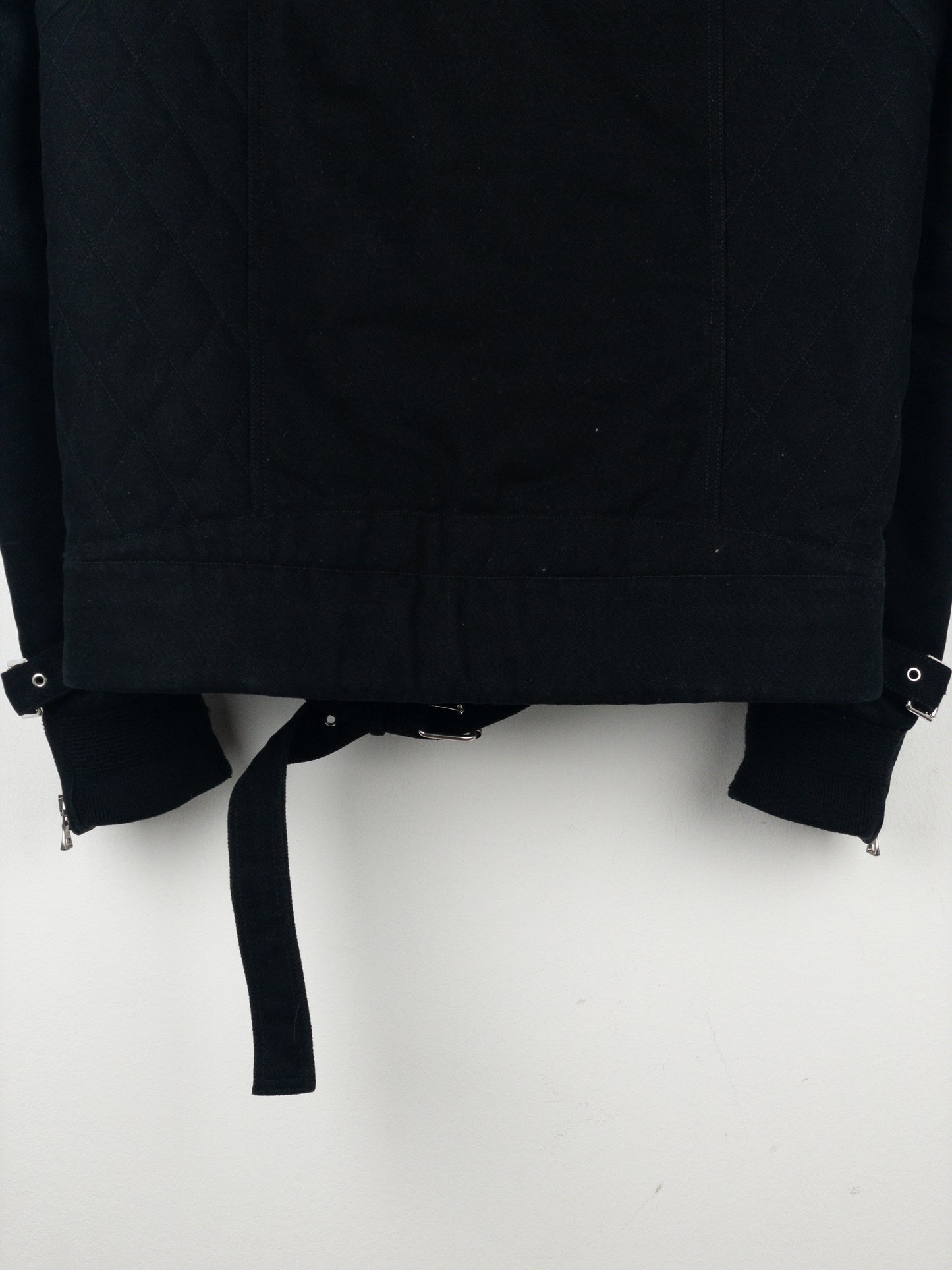 Balmain by Olivier Rousteing AW13 Fur-Hood Biker Bondage Parka Jacket