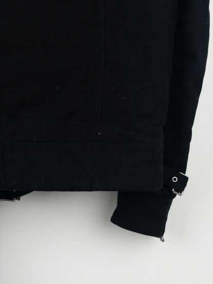 Balmain by Olivier Rousteing AW13 Fur-Hood Biker Bondage Parka Jacket