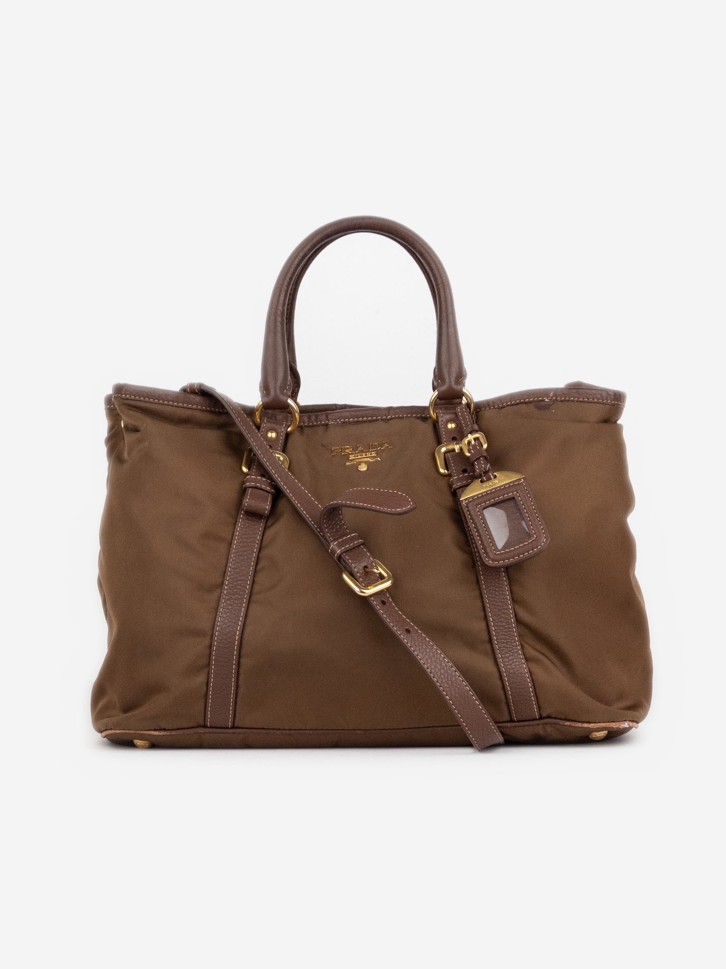 Prada 2000s Large 2-Way Shopper Tote Handbag