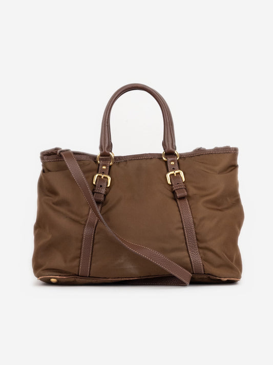 Prada 2000s Large 2-Way Shopper Tote Handbag – photo 3