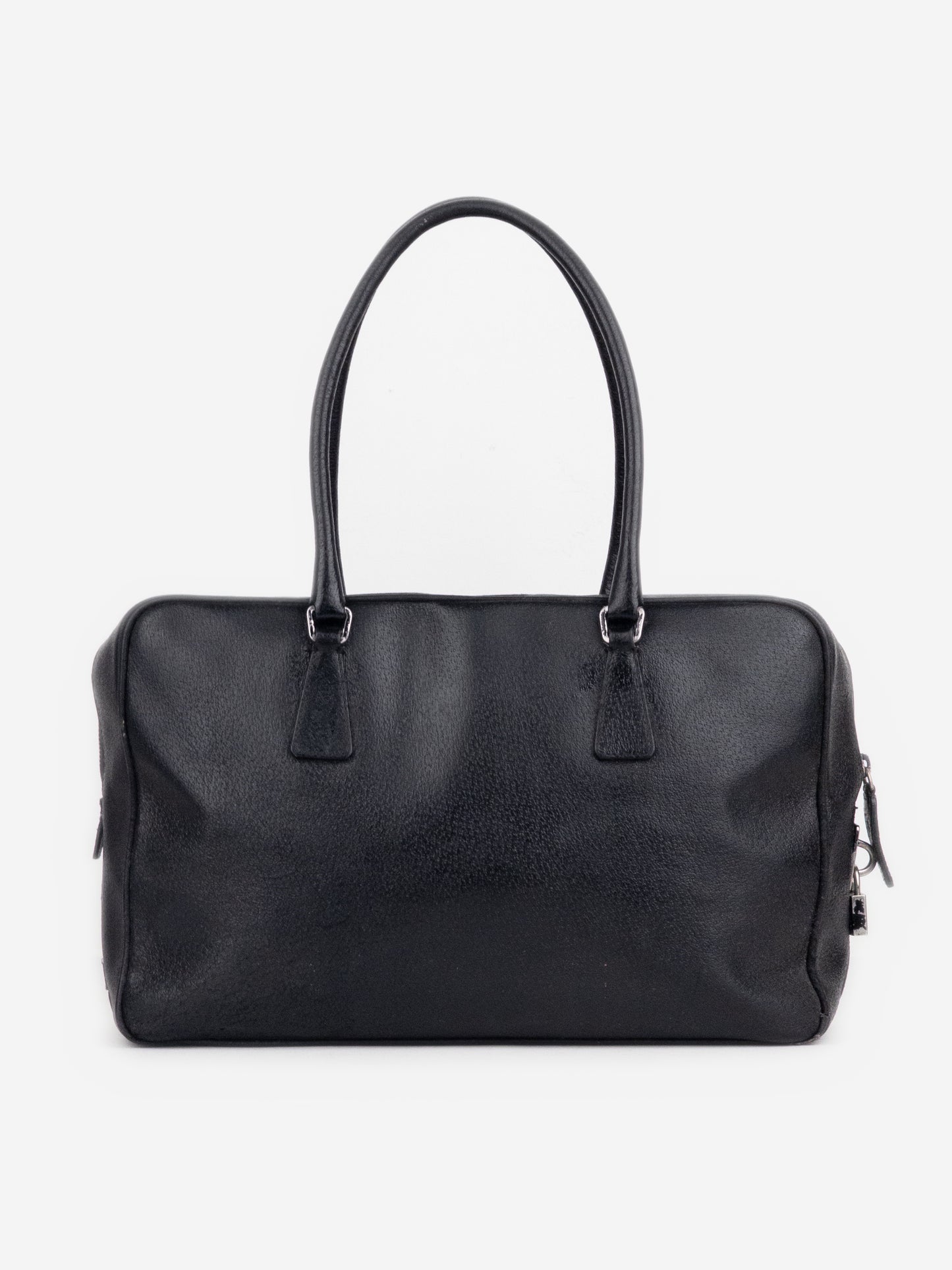 Prada 2000s Bauletto Box Leather Handbag