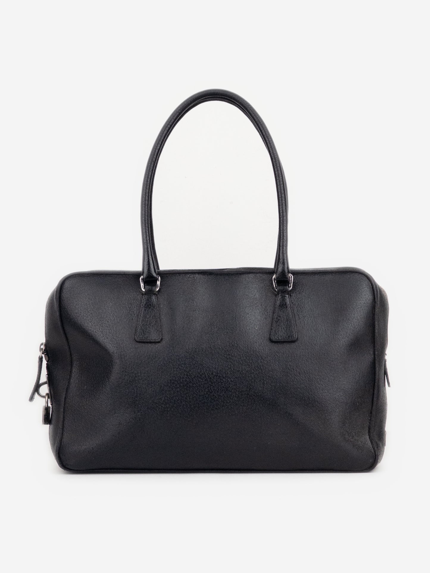 Prada 2000s Bauletto Box Leather Handbag