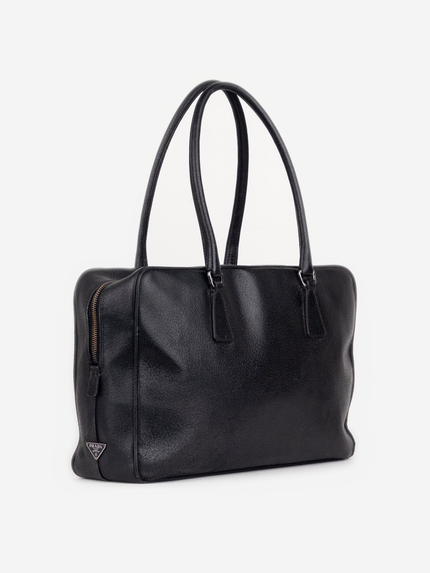 Prada 2000s Bauletto Box Leather Handbag