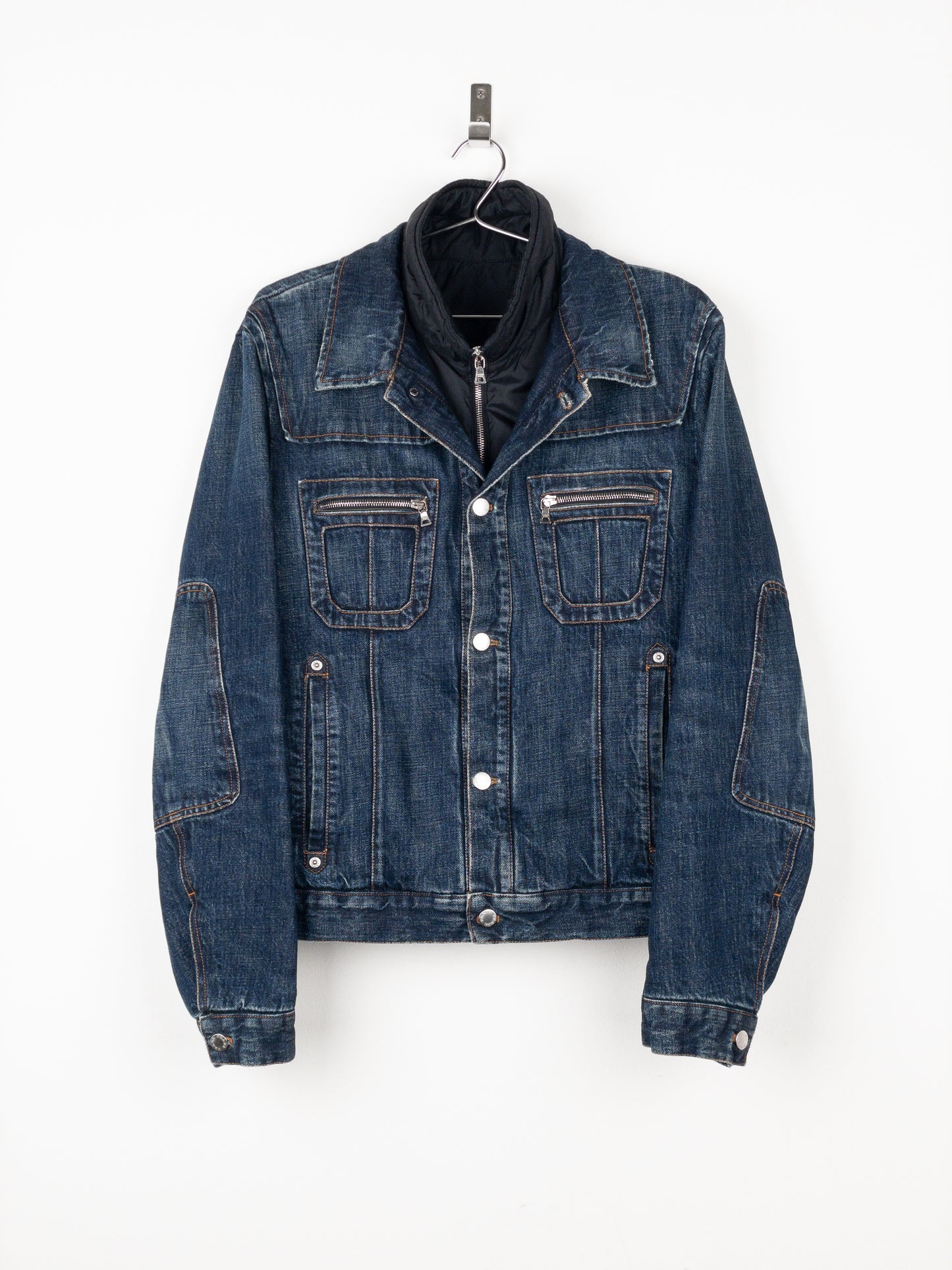 Prada AW05 Lined Denim Trucker Jacket