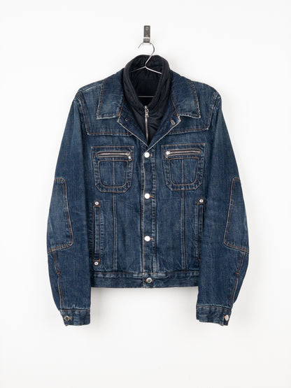Prada AW05 Lined Denim Trucker Jacket