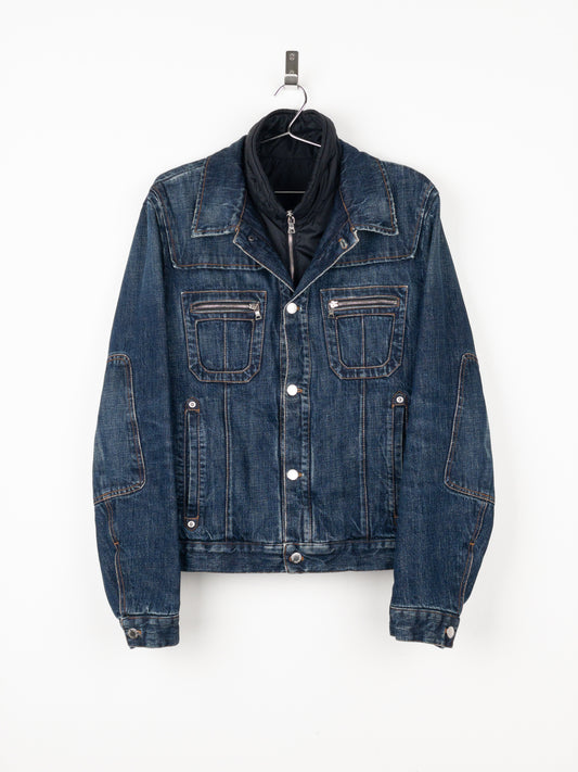 Prada AW05 Lined Denim Trucker Jacket