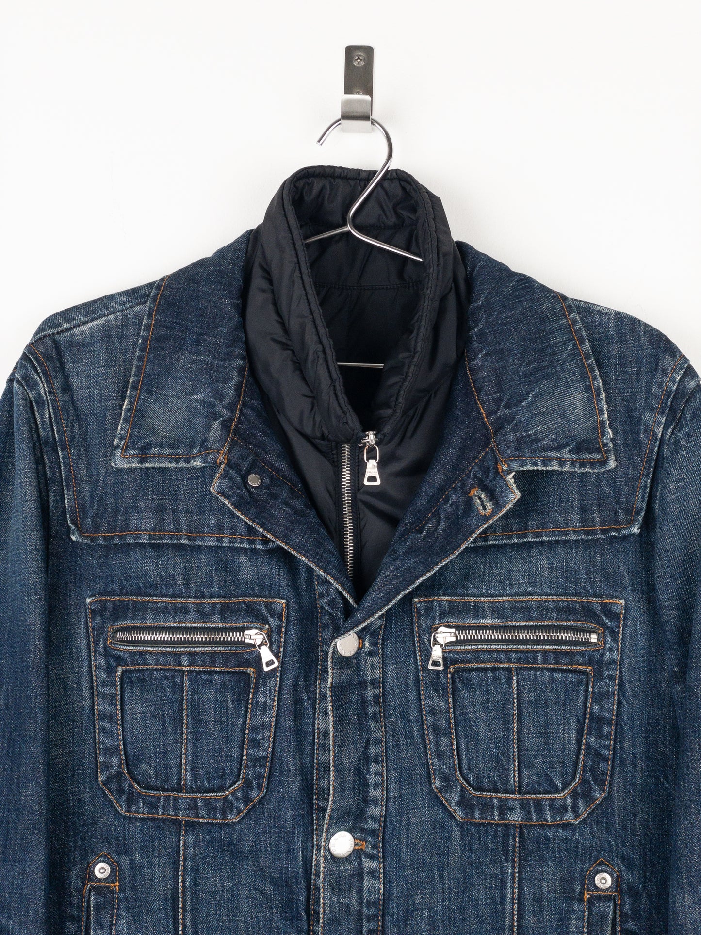 Prada AW05 Lined Denim Trucker Jacket
