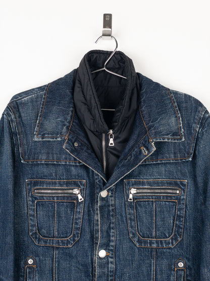 Prada AW05 Lined Denim Trucker Jacket