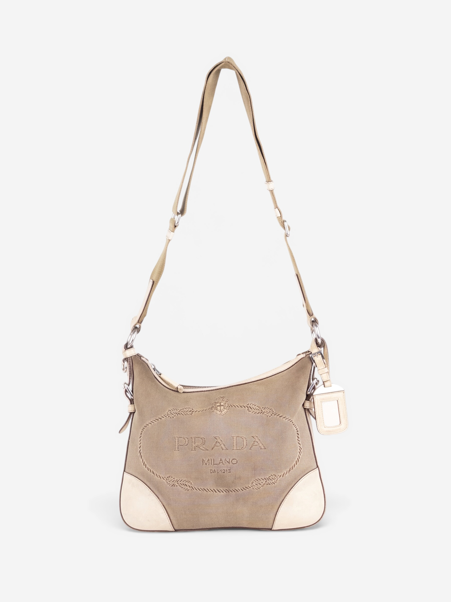 Prada 2000s Jacquard Canvas Crossbody Bag