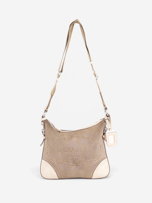 Prada 2000s Jacquard Canvas Crossbody Bag – photo 3