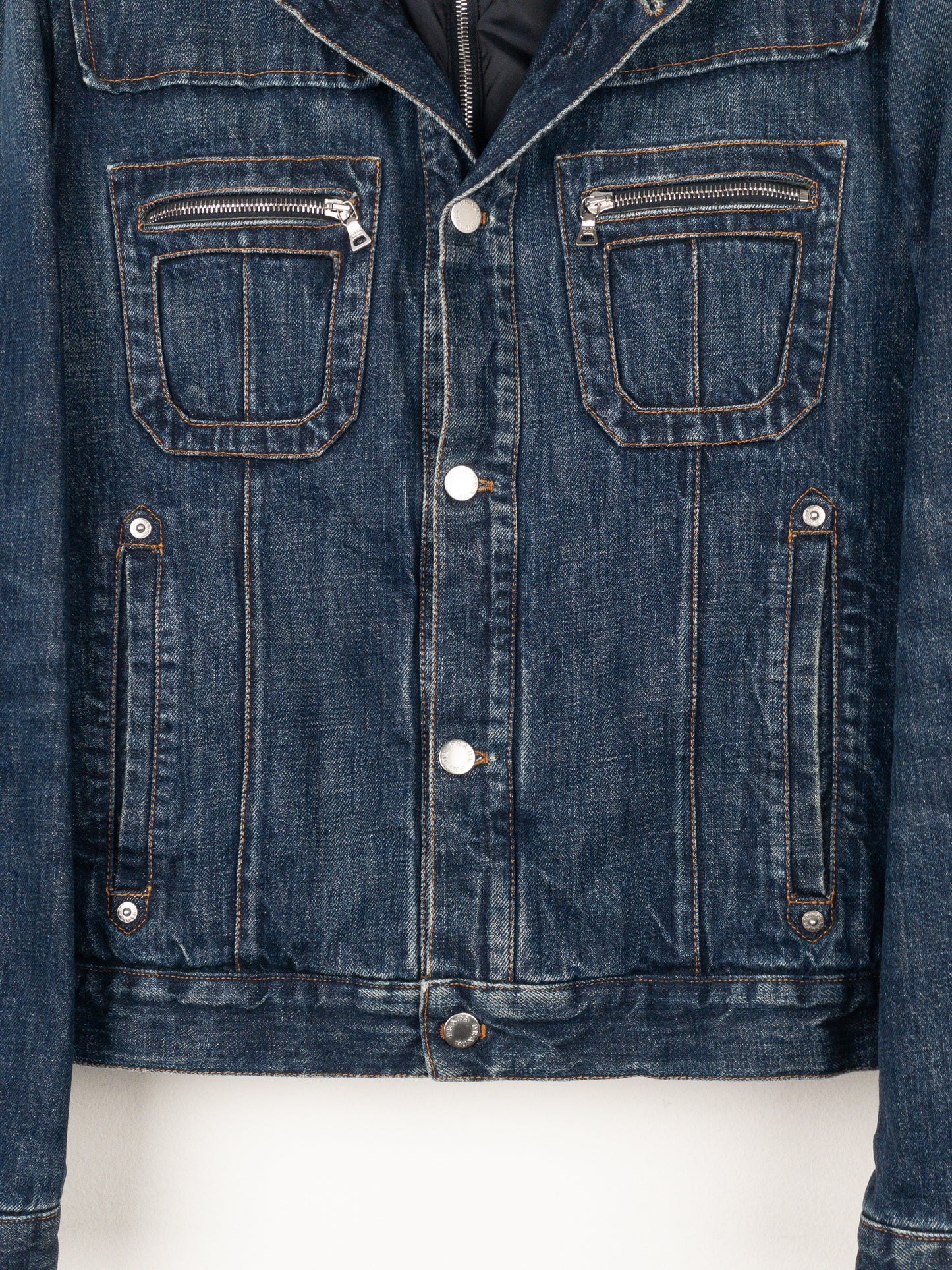 Prada AW05 Lined Denim Trucker Jacket