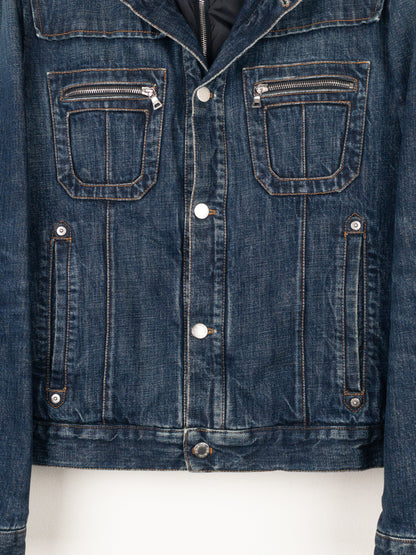 Prada AW05 Lined Denim Trucker Jacket