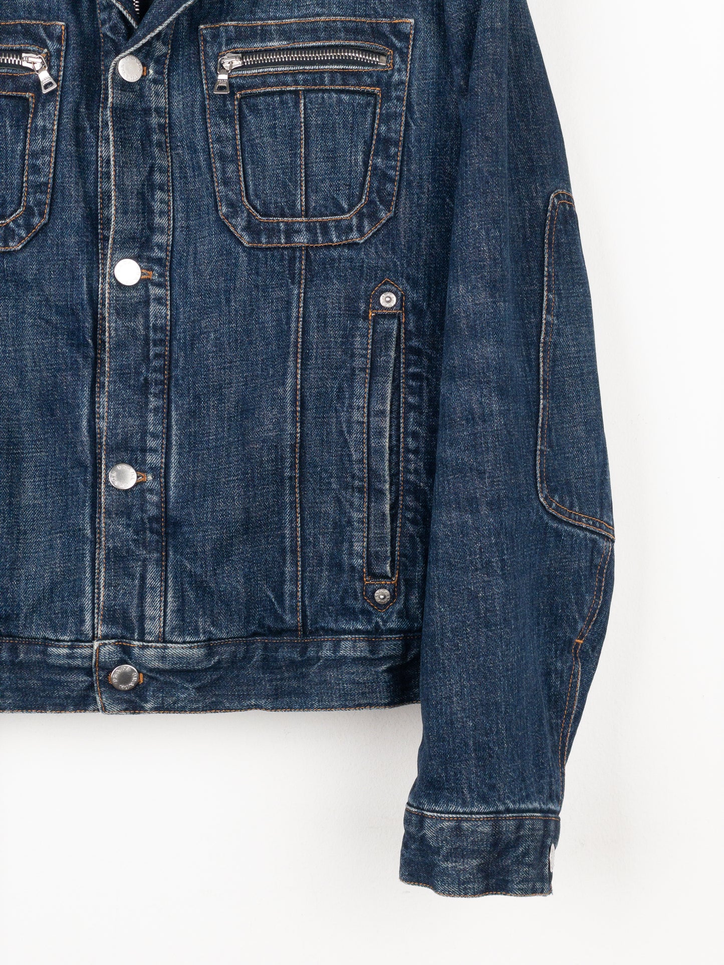 Prada AW05 Lined Denim Trucker Jacket