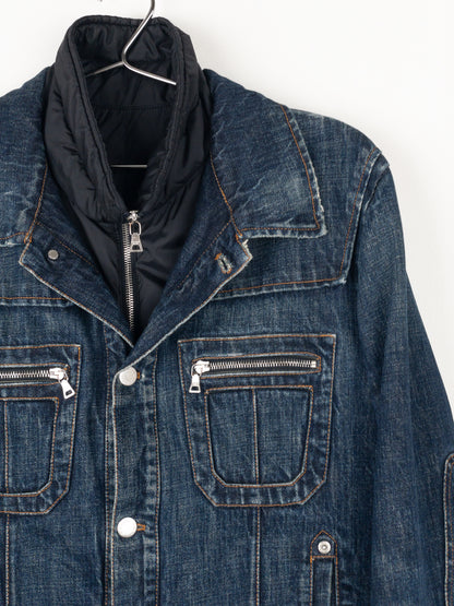 Prada AW05 Lined Denim Trucker Jacket