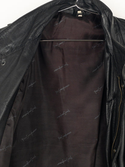 Yves Saint Laurent Leather Flight Bomber Jacket