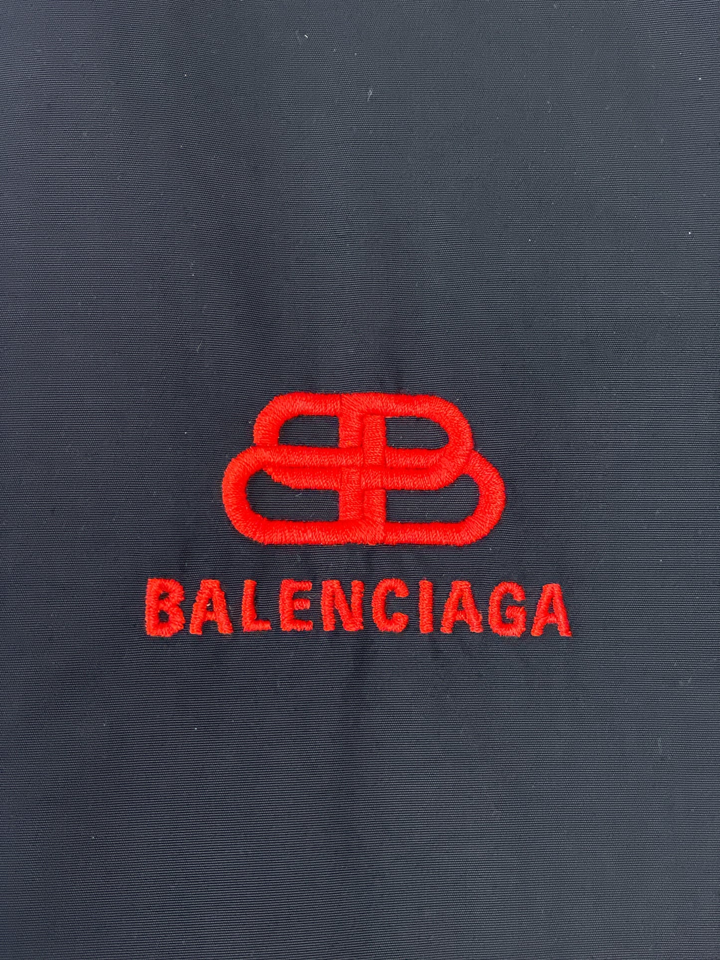 Balenciaga SS18 Oversize Double Sleeve Logo Windbreaker Jacket