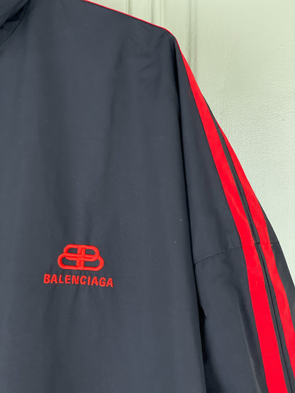 Balenciaga SS18 Oversize Double Sleeve Logo Windbreaker Jacket