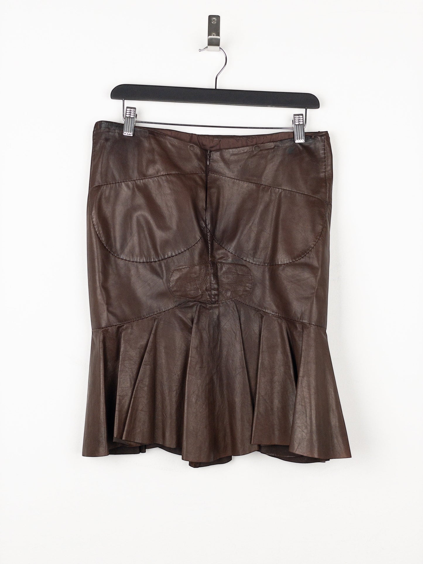 Yves Saint Laurent Rive Gauche by Tom Ford SS03 ‘Anatomic’ Leather Ruffle Mermaid Skirt – photo 3