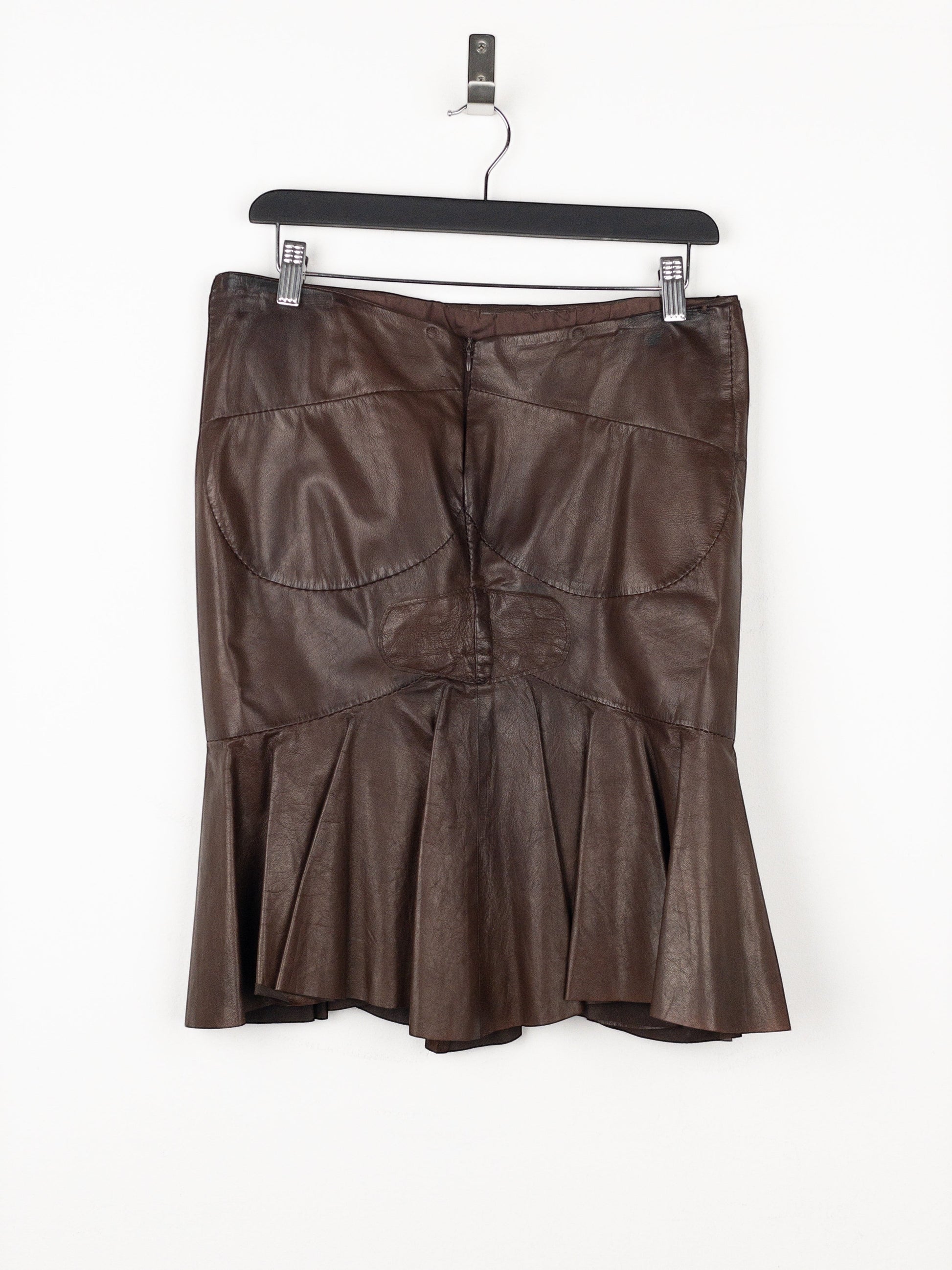 Yves Saint Laurent Rive Gauche by Tom Ford SS03 ‘Anatomic’ Leather Ruffle Mermaid Skirt – photo 3